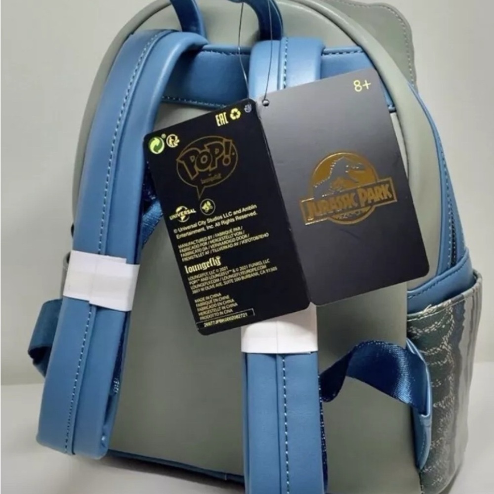 Pop Jurassic World Blue the Velociraptor Mini Backpack NWT Universal​ - Picture 6 of 6